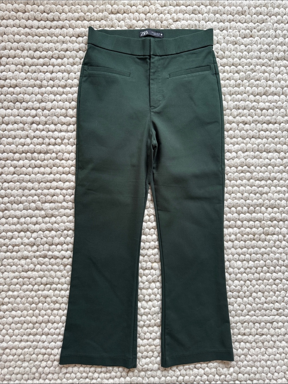 Zara Women’s Dark Green Flared Trousers